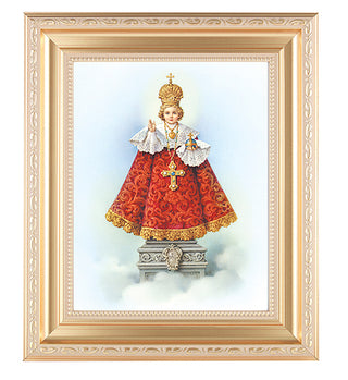 Infant Of Prague In Satin Gold Frame 10.25X12.25" 8X10 Print