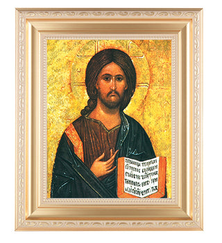 Christ All Knowing In Satin Gold Frame 10.25X12.25" 8X10Prt