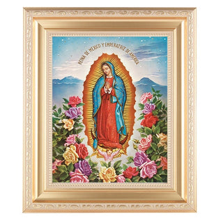 Our Lady Of Guadalupe In Satin Gold Frame 10.25X12.25" 8X10Prt