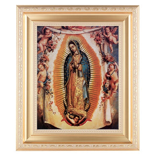 Our Lady Of Guadalupe In Satin Gold Frame 10.25X12.25" 8X10 Print