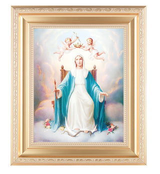 Queen Of Heaven In Satin Gold Frame 10.25X12.25" 8X10 Print