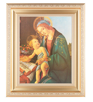 Botteccelli-Madonna And Child Satin Gold Frm10.25X12.25" 8X10Prt
