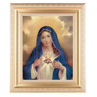 Immaculate Heart 8X10 In Satin Gold Frame 10.25X12.25"