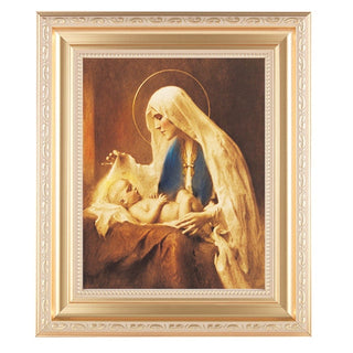Chambers:Madonna and Child, Satin Gold Frame 10.25X12.25" 8X10Prt