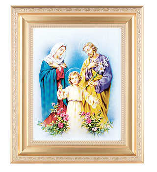 Holy Family In Satin Gold Frame 10.25X12.25" 8X10 Print