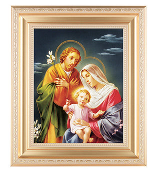 Holy Family In Satin Gold Frame 10.25X12.25" 8X10 Print