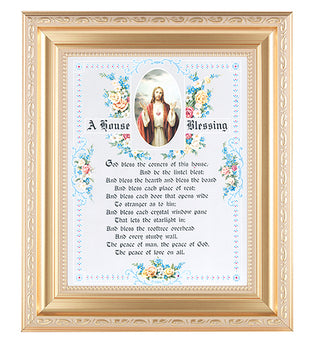 House Blessing-Shj In Satin Gold Frame 10.25X12.25" 8X10 Print