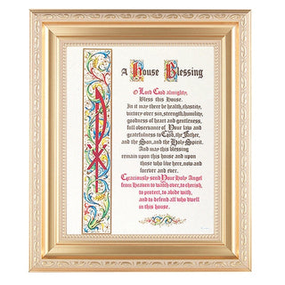House Blessing In Satin Gold Frame 10.25X12.25" 8X10 Print