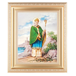 St. Patrick In Satin Gold Frame 10.25X12.25" 8X10 Print