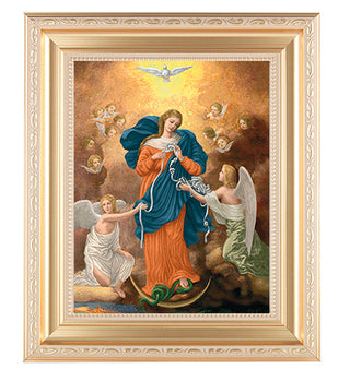Our Lady Untier Of Knots Satin Gold Frame 10.25X12.25"8X10 Print