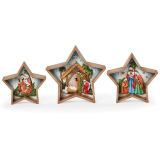 8.75-Inch 3-Piece Set Nativity Stars