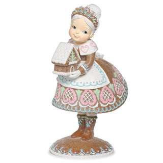 13.25-Inch Mrs Claus Gingerbread Figure