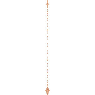14K Rose Engravable Keyhole Link 7" Bracelet