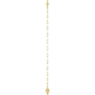 14K Yellow Engravable Keyhole Link 7" Bracelet