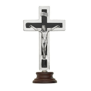 Silver Cross with Black Enameled Inlay on Base Limited Edition