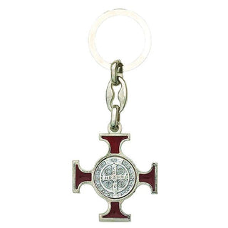 Saint Benedict Enamel Keyring - Brown 6-pack