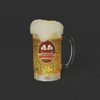 7.5-Inch Lighted Swirl Beery Christmas Beer Mug