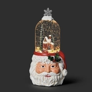 12-Inch Lighted Swirl Santa Base Wtih Rotating\Santa And Deer