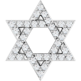 Platinum 1/6 CTW Natural Diamond Star of David Pendant