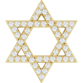 14K Yellow 1/5 CTW Natural Diamond Star of David Pendant