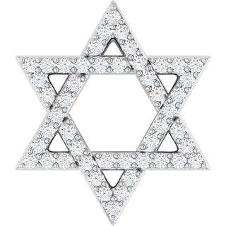 14K White 1/5 CTW Natural Diamond Star of David Pendant