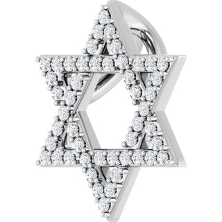 14K White 1/5 CTW Natural Diamond Star of David Pendant
