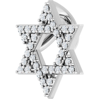 14K White 1/6 CTW Natural Diamond Star of David Pendant