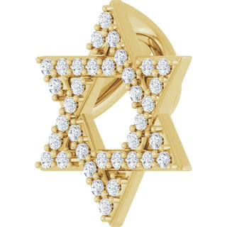 14K Yellow 1/6 CTW Natural Diamond Star of David Pendant