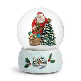 6.25-Inch Musical Santa Dome Snow Base- 120Mm