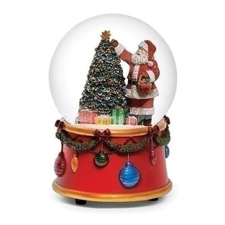 5.75-Inch Musical Santa & Tree Dome -100Mm