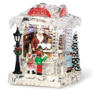 8.25-Inch Led, Musical Train Shop North Pole Train Shop-Inch Rotate