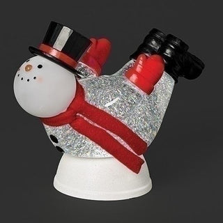 7-Inch Lighted Swirl Snowman Flying On Belly