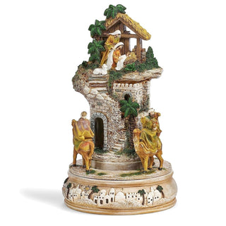12-Inch Musical Nativity Scene Rotating