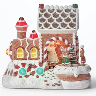 8.5-Inch Led Musical Gingerbread Train, Rotate Kids