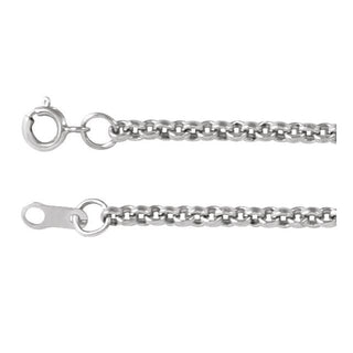 7 Inch Rolo Bracelet With Spring Ring Sterling Silver