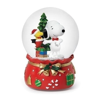 6.7-Inch Musical Snoopy/Woodstock 120Mm Glitterdome Caroling