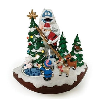 9-Inch Led Musical Rotating Rudolph Friends With Tree Amuseme