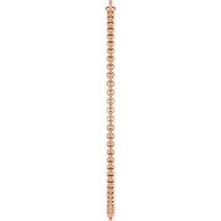 14K Rose Engravable Link 7" Bracelet