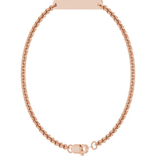 14K Rose Engravable Link 7" Bracelet