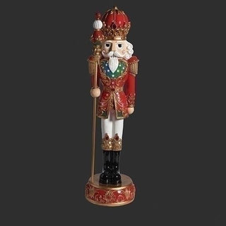 48-Inch Lighted Nutcracker Figure Red & Gold