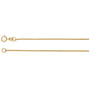 24-inch Twisted Wheat Chain with Spring Ring - 14K Yellow Gold