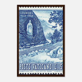 Lourdes Apparition Blue Framed Print - view 20