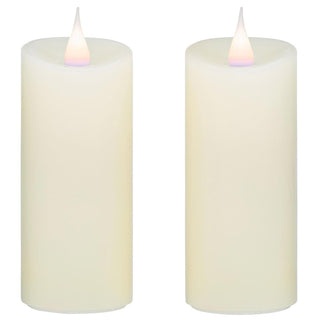 4.5-Inch Lighted 2-Piece Ivory Votive With Motion Flame Features