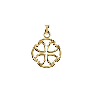 14K Yellow 39x27 mm Maltese Cross