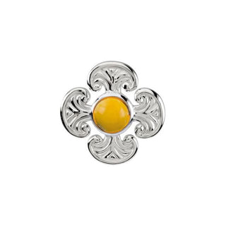 Sterling Silver Natural Citrine Maltese Cross Pendant 