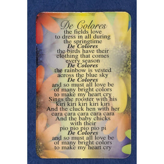 Bulk Decolores Pocket Prayer Cards
