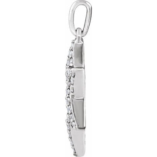 14K White 3/8 CTW Natural Diamond Star of David Pendant