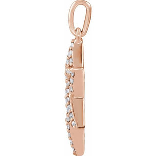 14K Rose 3/8 CTW Lab-Grown Diamond Star of David Pendant