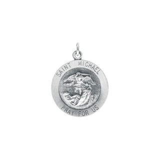 Sterling Silver 18 MM Saint Michael Medal