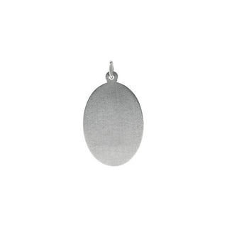 Sterling Silver 22x15 mm Oval St. Christopher Pendant